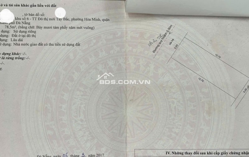 Bán đất Chơn Tâm 2 - Hòa Minh - Liên Chiểu - Đà Nẵng